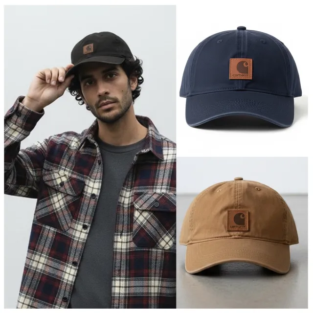 carhartt 工裝水洗皮標老帽 復古貼布 滑板工裝