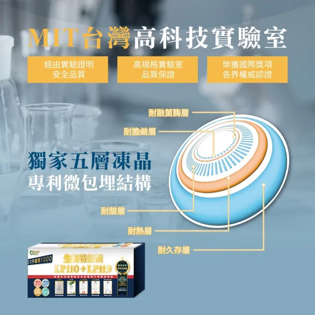【生寶國際生技】官方直營 LP110+LP119特益菌 1000E 益生菌 5盒入共150包 (30包/盒)