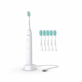 【Philips 飛利浦】官方直營 買音波震動/電動牙刷-小羽刷白HX2421/02 附HX2025/02 刷頭5支