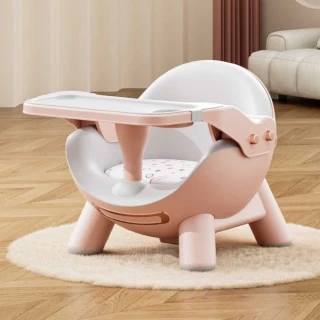 巨匠-餐椅 雙層餐盤 加厚款+PVE軟坐墊 家用吃飯餐桌椅 防側翻餐椅 人體工學護脊餐桌椅