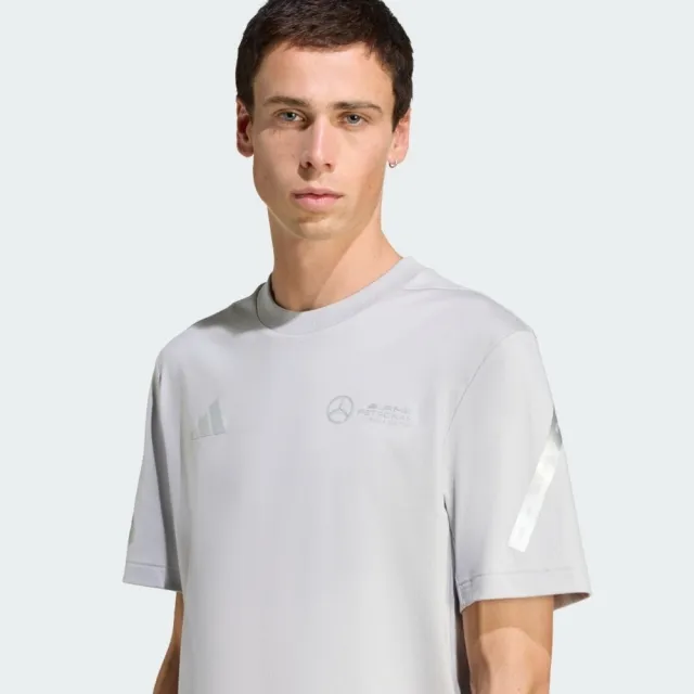 【adidas 愛迪達】Mer Sil Tee M 男 T恤 運動上衣 休閒短袖 淺灰(JW3481)