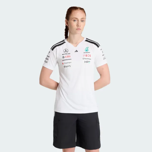 【adidas 愛迪達】Mer Dr Jsy W 女 T恤 運動上衣 休閒短袖 白 吸濕排汗(KF0163)