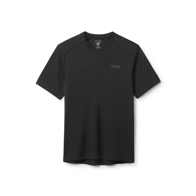 【RAB】Force Tee 短袖防曬抗臭排汗衣 男款 黑色 #QCC24