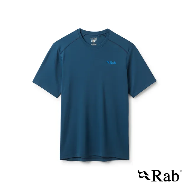 【RAB】Force Tee 短袖防曬抗臭排汗衣 男款 暴風藍 #QCC24