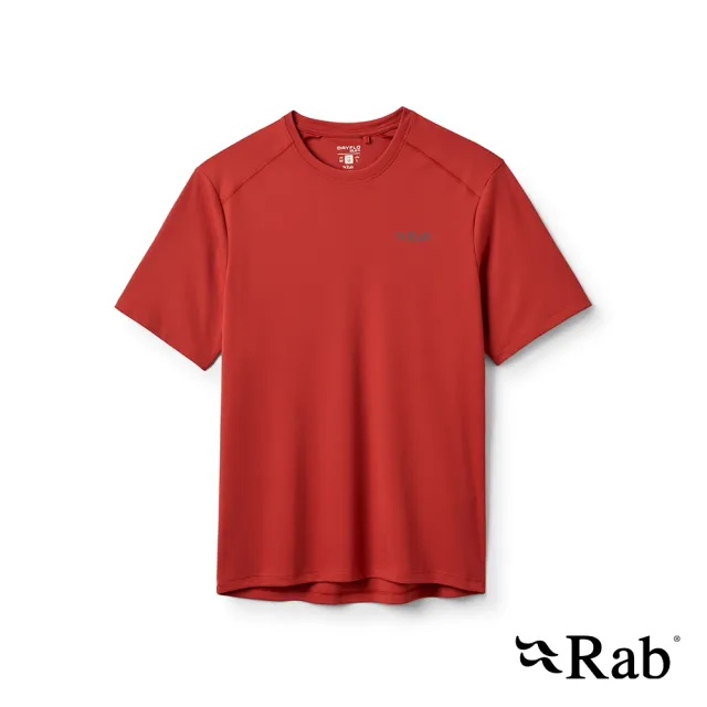 【RAB】Force Tee 短袖防曬抗臭排汗衣 男款 托斯卡納紅 #QCC24