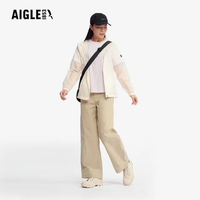 【AIGLE】女 抗UV快乾短袖T恤｜AG-5P224A094 淡紫(女上衣 T恤 快乾 吸濕排汗 短袖T恤 防曬 抗UV)
