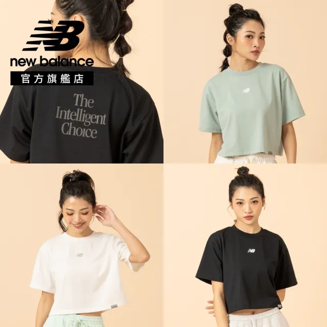 【NEW BALANCE】NB 短版LOGO短T_女性_黑/綠/米白_WT61B2G9BK_WT61B2G9MCN_WT61B2G9SST(美版 版型偏大)
