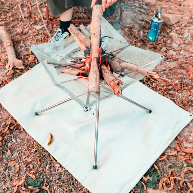 【外出趣】CLS露營烤肉專用防火布-S-45*45cm(玻璃纖維布 防火墊 隔熱墊 隔熱布 野營防火布)