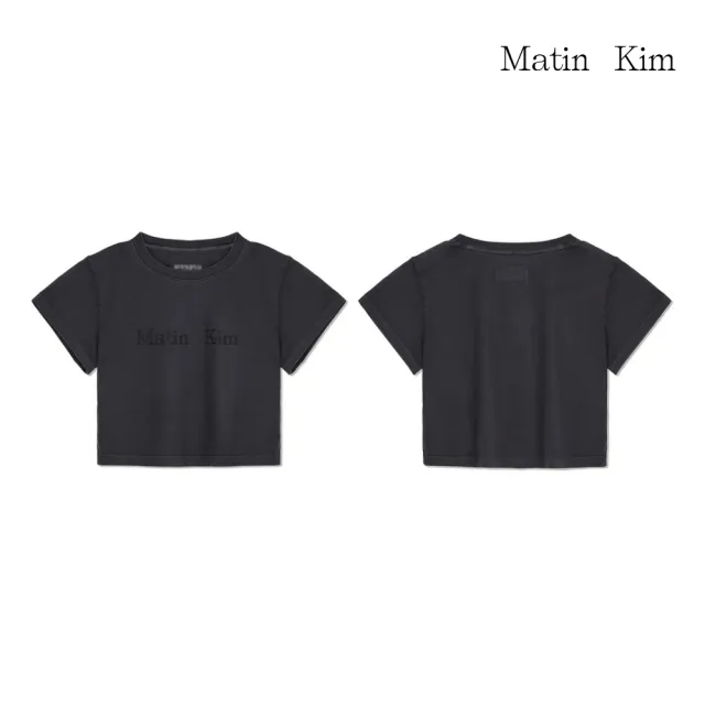 【MATIN KIM】官方旗艦 色染LOGO短版上衣(多款任選)
