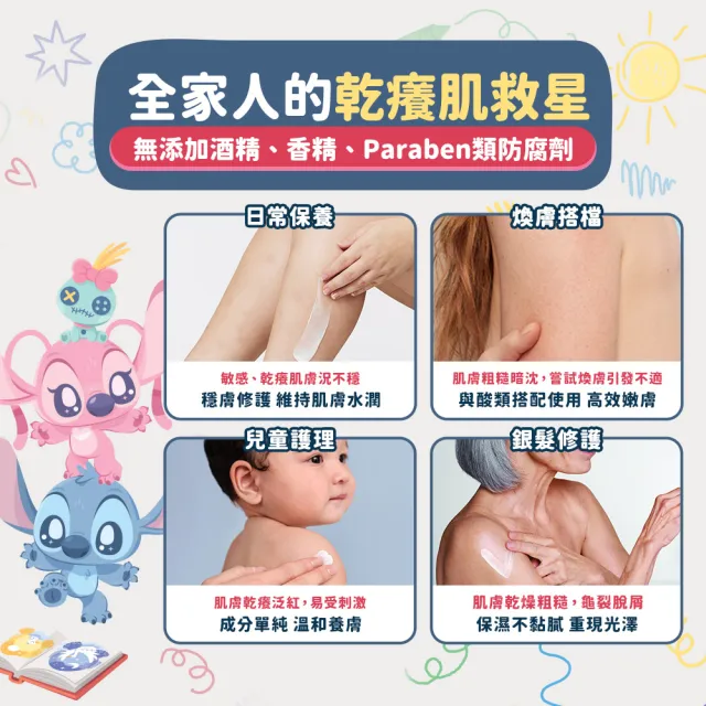 【CeraVe 適樂膚】史迪奇限量聯名組★長效潤澤修護霜 340g雙入(彌月/臉部身體乳霜)