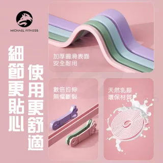 【Michael Fitness 麥克健身】加長加厚乳膠彈力帶 彈力繩 拉力帶 阻力帶 25磅