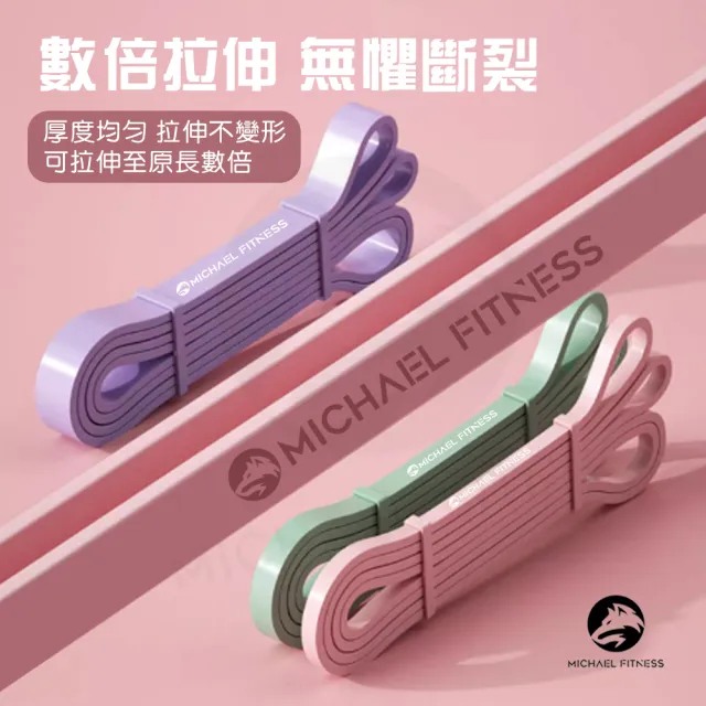 【Michael Fitness 麥克健身】加長加厚乳膠彈力帶 彈力繩 拉力帶 阻力帶 35磅