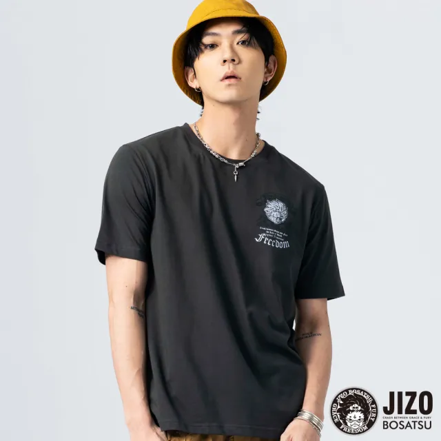【BLUE WAY】男裝 仿箔發泡機械半臉 短袖 上衣-地藏小王