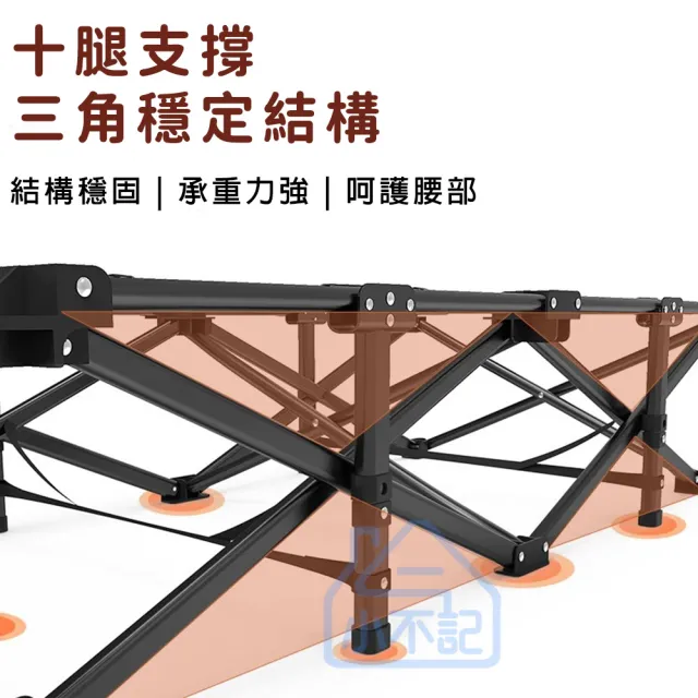 【小不記】免安裝可攜帶辦公躺椅 折疊床(摺疊床 行軍床 加寬床面 午休床折疊躺椅 午睡床 休閒床 看護床)
