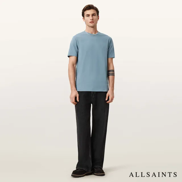 【ALLSAINTS】BRACE 純棉柔軟厚實公羊頭骨短袖T恤-藍 M030JB(修身版型)
