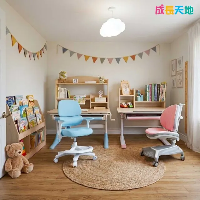 【成長天地】新實木80cm/90cm兒童書桌椅任選組 ME105+AU617/ME307+AU203(書桌椅 成長桌椅 兒童桌椅)
