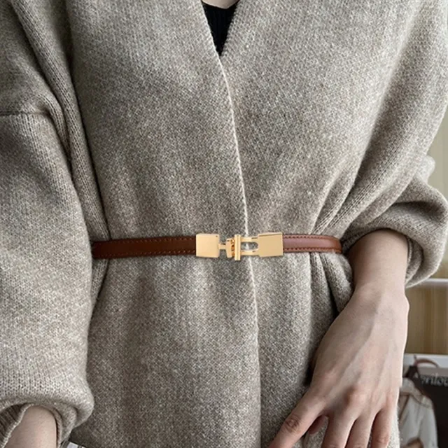 【MoonDy】包包 皮帶 皮具 細腰帶 真皮腰帶 伸縮女腰帶 精品皮帶 細皮帶 腰封 牛皮皮帶 百