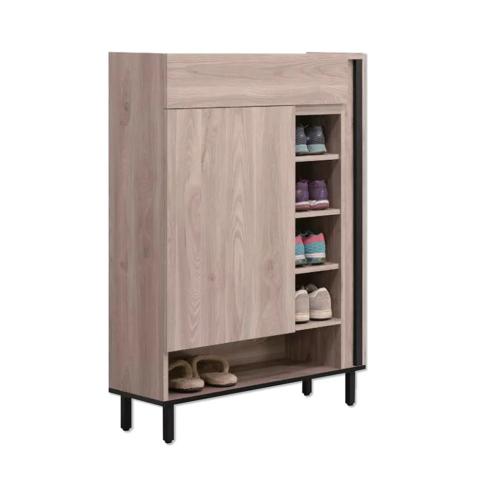 【PB FURNITURE 堡美家具】淺灰橡3尺鞋櫃(內附活動隔板/鞋櫃/收納櫃)