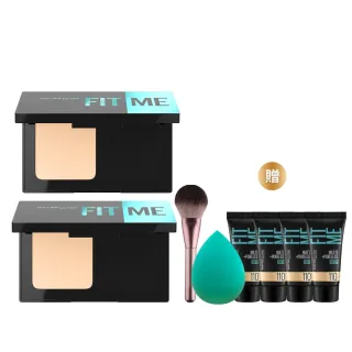 【MAYBELLINE 媚比琳】反孔特霧全進化零瑕嫩粉餅SPF44 2入組(#最強磨皮嫩粉餅)