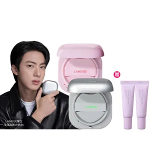 全新升級★【LANEIGE 蘭芝】官方直營 Neo 雙效柔霧/水光氣墊EX 15g*2(1盒2蕊 小方塊 遮瑕 隔離霜)