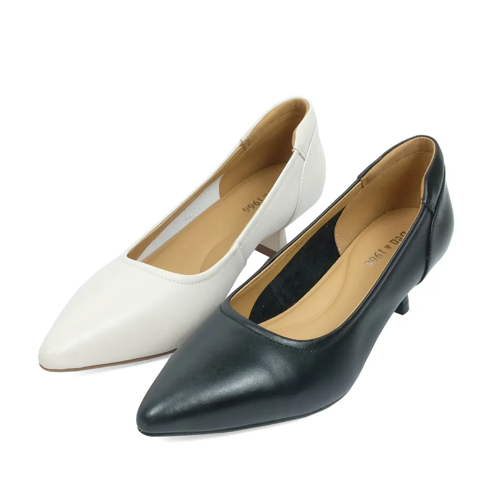 【Ben&1966】質感牛皮氣質尖頭跟鞋-24610