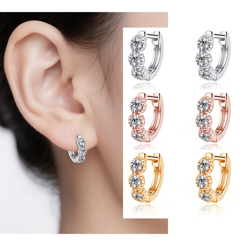 【Luster】38女王!10分 D/VS 培育鑽 純銀 鑽石耳環 耳扣-任選(培育鑽石X6總重0.60克拉)