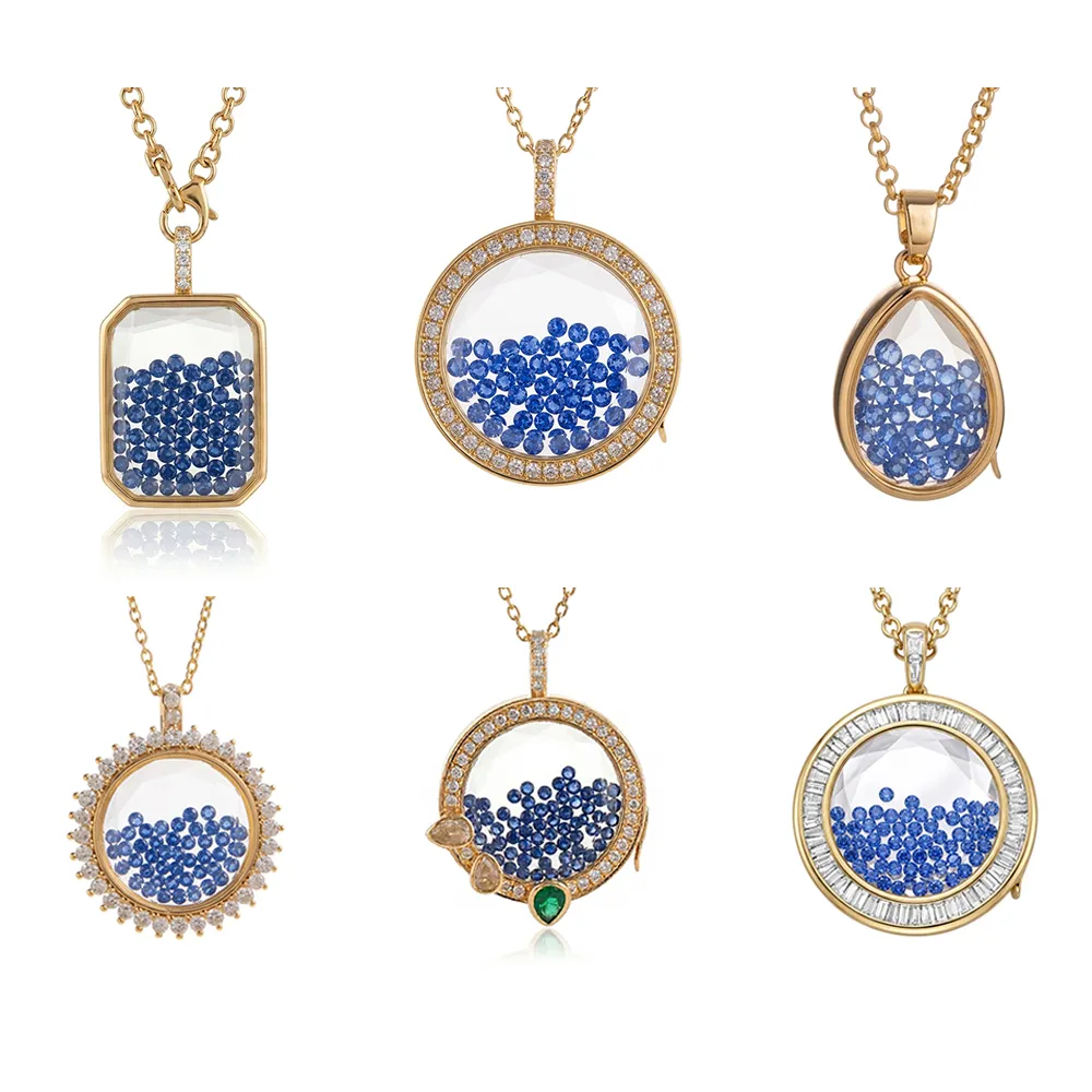 【Luster】38女王!天然寶石盒系列 藍寶石 長項鍊-任選(寶盒長項鍊珍藏心意)