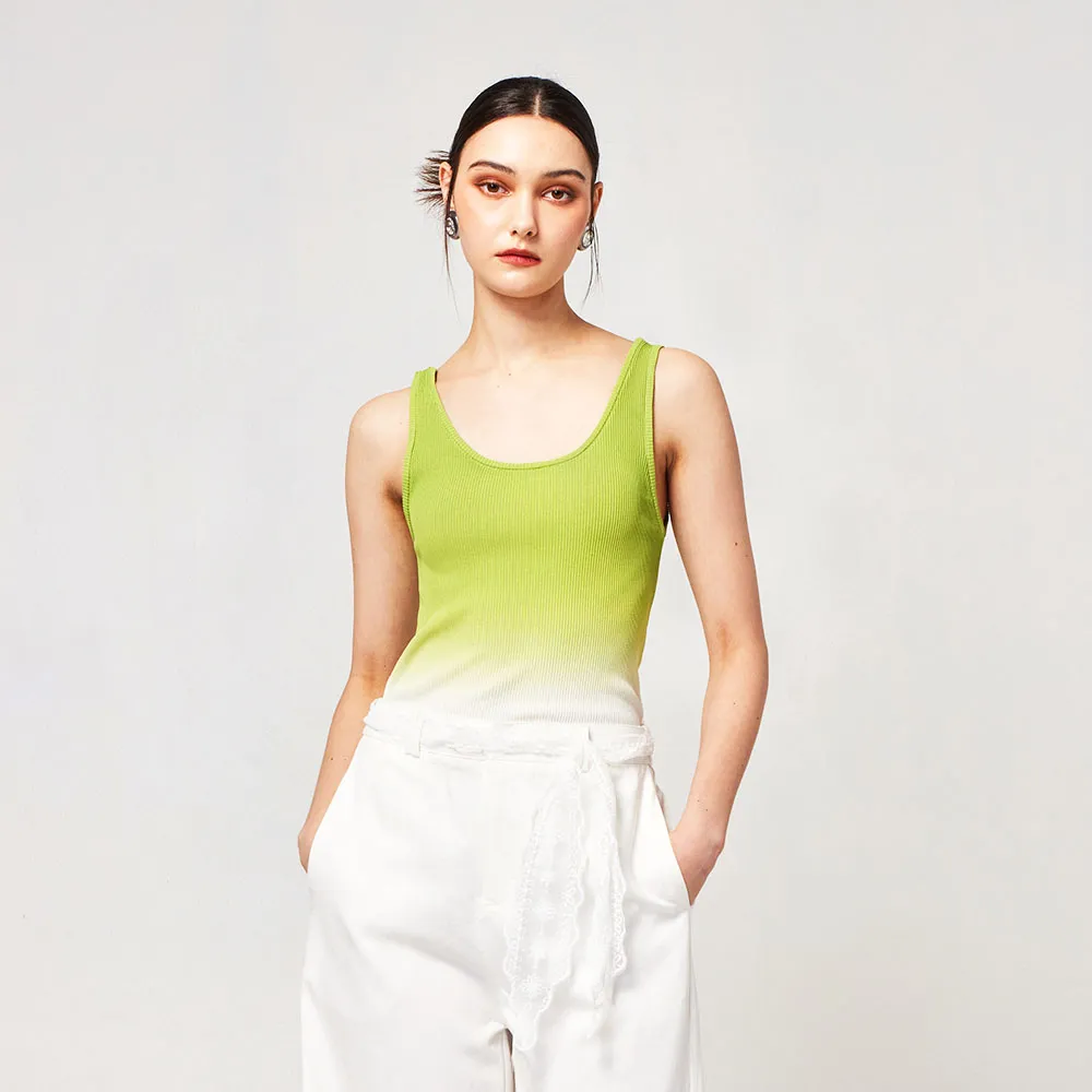 【MON’S】漸層色羅紋背心(直)