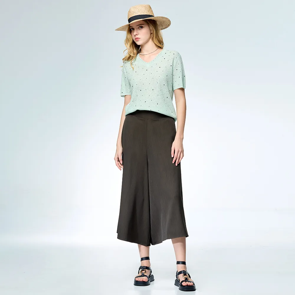 【MON’S】修身素面百搭寬褲(直)