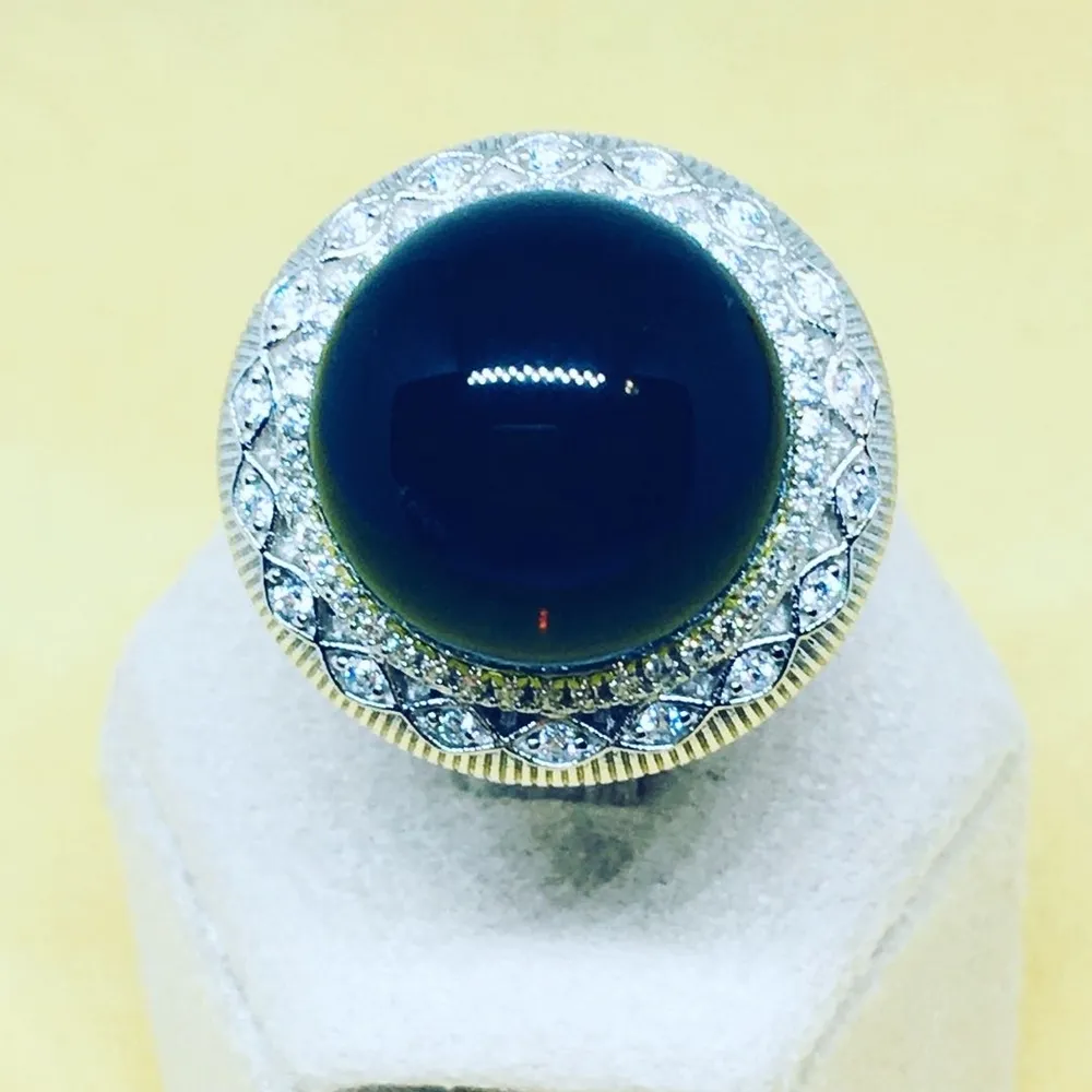 【勝弘珠寶】多明尼加精緻優雅藍珀戒指-15mm