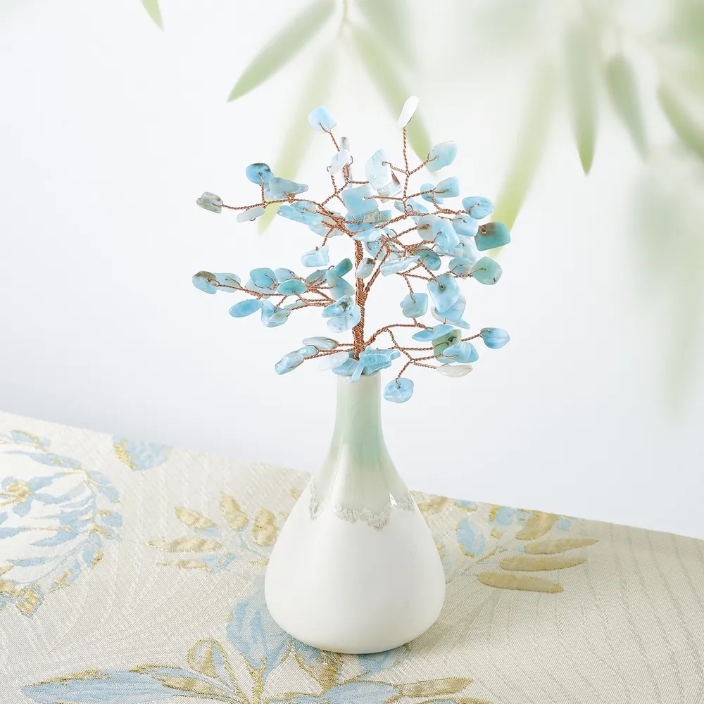 【勝弘珠寶】多明尼加拉利瑪石海紋石招財樹(拉利瑪招財樹)