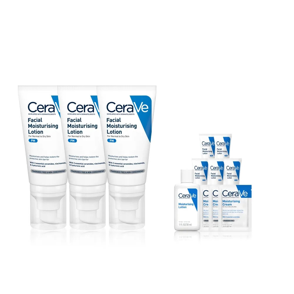 【CeraVe適樂膚】臉部囤貨組★全效超級修護乳 52ml 超值限定組