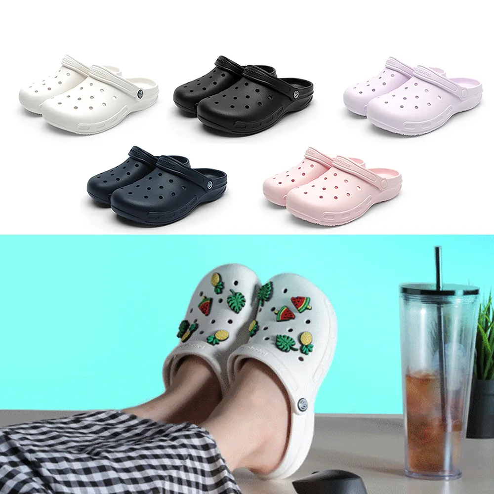 【Paperplanes】韓國空運。男女同款涼拖鞋/輕量洞洞鞋(水鞋/布希鞋/雨鞋/晴雨鞋/7-1524/5色/現+預)