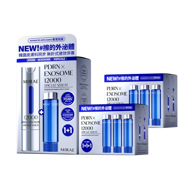 【MIRAE 未來美】專業院線PDRN外泌體新生精華+6入補充包