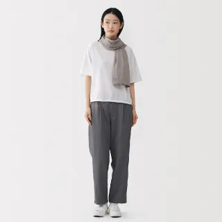 【MUJI 無印良品】強撚棉附扣短外套式披肩(白色/灰色/黑色/淺粉/淺黃/淺綠/煙燻藍/摩卡棕)
