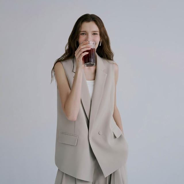 【giordano ladies】26SS 經典西裝領開襟背心外套(02376012)