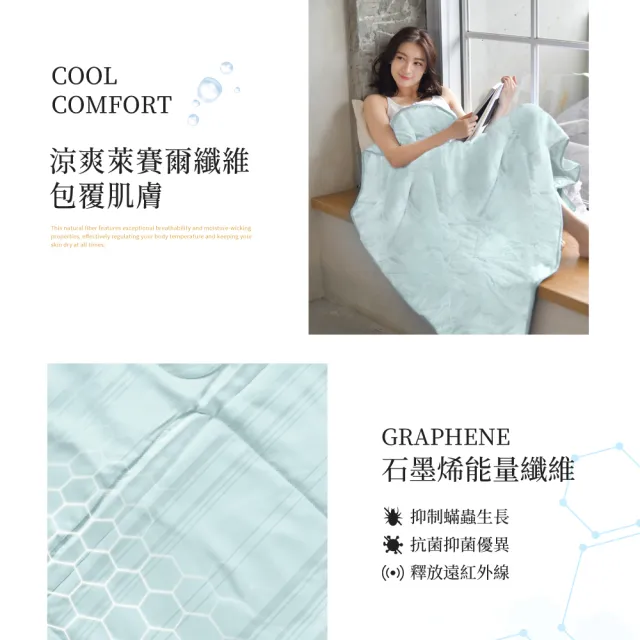 【LooCa】石墨烯親膚抗菌60支紗四季素色涼被150x190cm雙人(多色任選/水洗被-1入★限量出清)