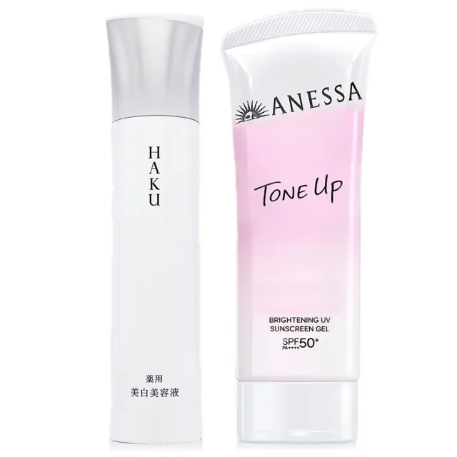 【SHISEIDO 資生堂東京櫃】HAKU驅黑淨白露IV 45g+安耐曬防曬水凝乳90g禮盒組 - 保濕/潤色-任選(專櫃公司貨)