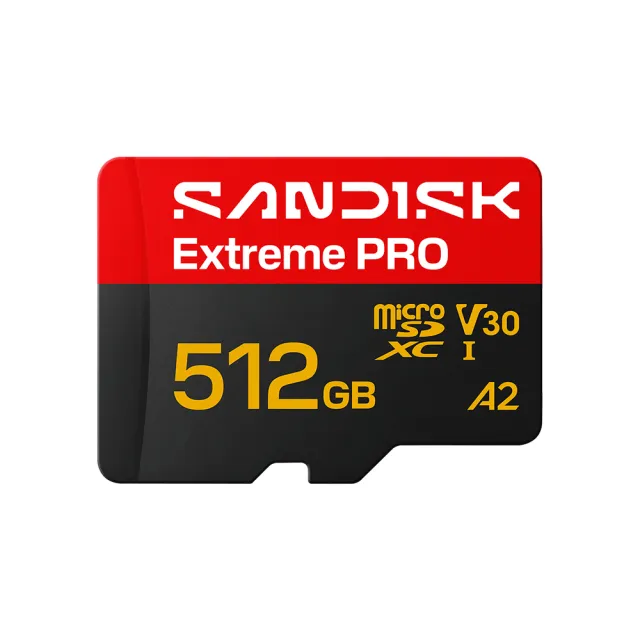 【SanDisk 晟碟】SANDISK Extreme PRO☆ microSD™ UHS-I 512GB 記憶卡(公司貨)