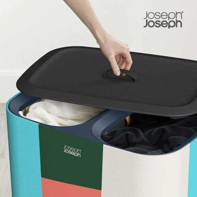 【Joseph Joseph】Jonathan Lawes聯名系列 Tota 90L 分類洗衣籃(雙格)