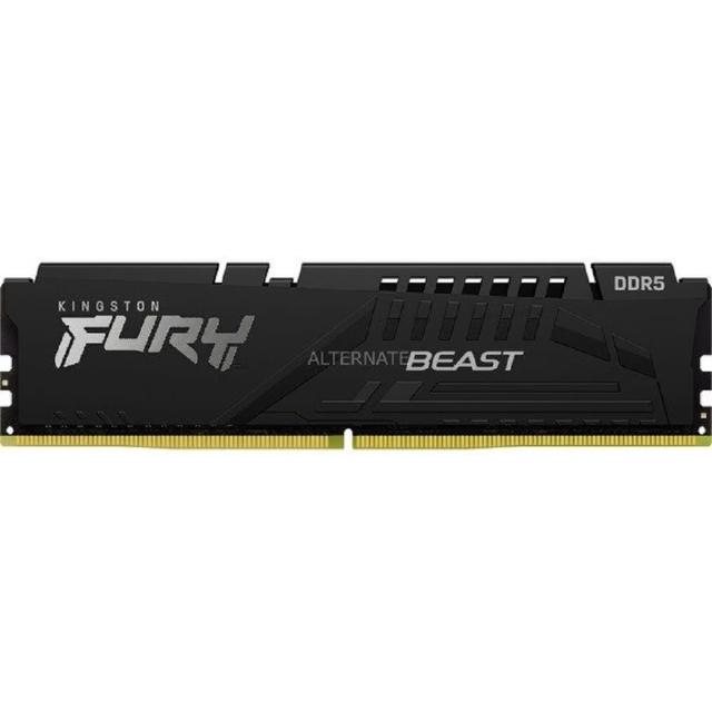 【Kingston 金士頓】FURY Beast DDR5 5600 16GB PC 記憶體 黑 KF556C36BBE-16 *超頻