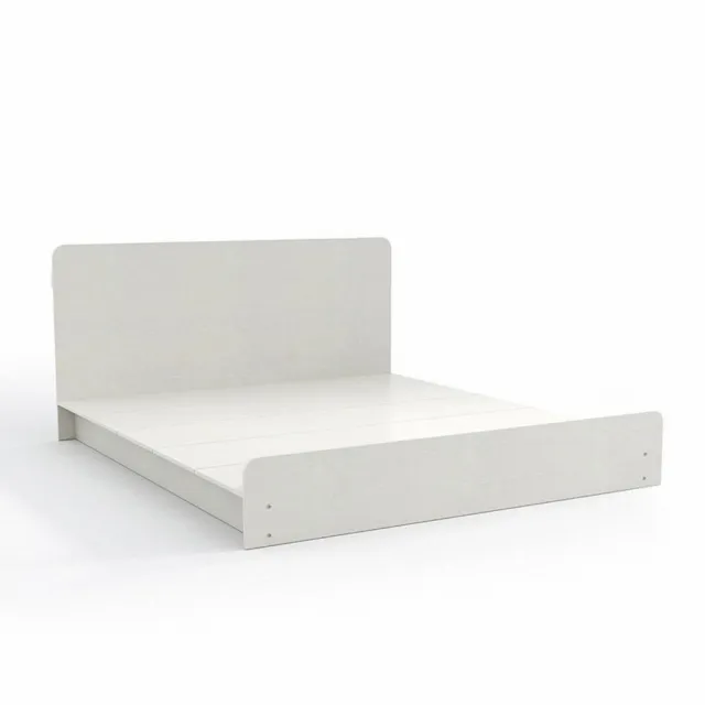 【hoi! 好好生活】Linsy簡約清新雙人床架150x190 白色 NE1A