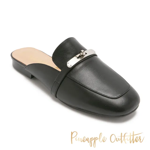 【Pineapple Outfitter】極簡質感飾扣穆勒鞋REYNARD(黑色)