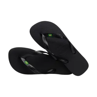 【havaianas 哈瓦仕】拖鞋 男鞋 夾腳拖 巴西 國旗 Brasil 黑 4000032-0090M (哈瓦士)