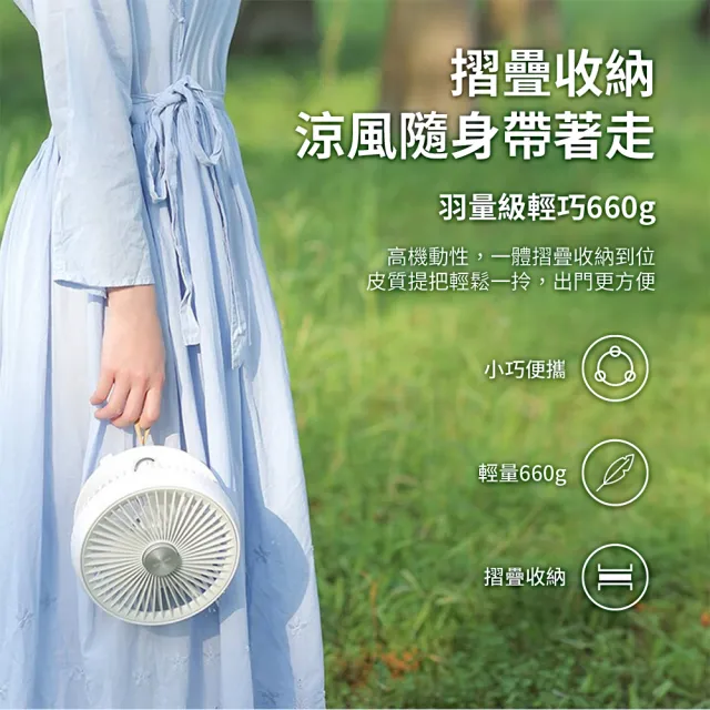 【Philips 飛利浦】1+1超值組 迷你行動循環摺疊風扇 15H無線續航+口袋行充(ACR2124DX+DLP2550)