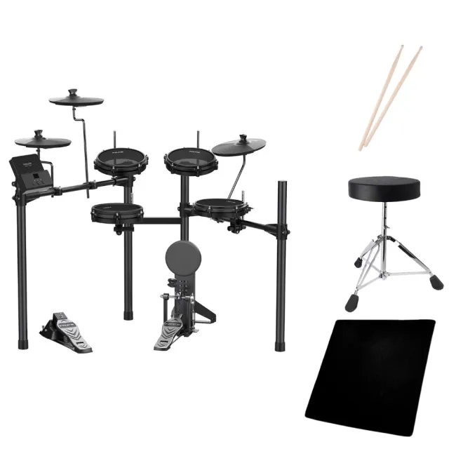 【NUX】DM-110最新入門級電子鼓+入門配套組 鼓椅、鼓毯、鼓棒(原廠公司貨 商品保固一年)