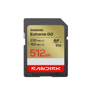 【SanDisk 晟碟】SANDISK Extreme® GO SD UHS-I 512GB 記憶卡(公司貨)