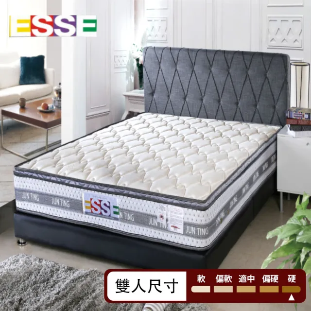【ESSE 御璽】台灣製雙人天絲三線硬式彈簧床墊5x6.2尺x19cm入門款
