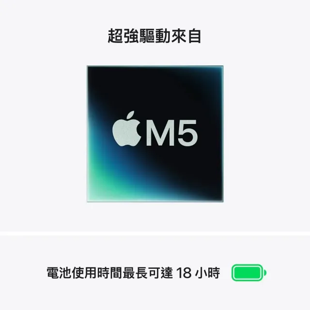 【Apple】MacBook Air 13.6吋 M5晶片 10核心CPU 與 8核心GPU 16G/512G SSD (2026)