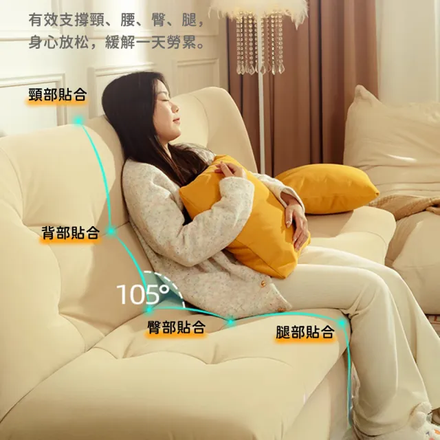 牛奶絨-綠色-長1.6米寬1.1米 現代簡約可折疊兩用實木框架雲朵沙發床 一沙兩用小戶型沙發床